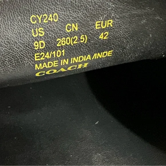 Coach Men Black Benjamin Clog In Signature Canvas Size 9 Shoes - Picture 8 of 9